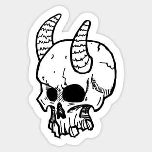 Horny Skull Sticker